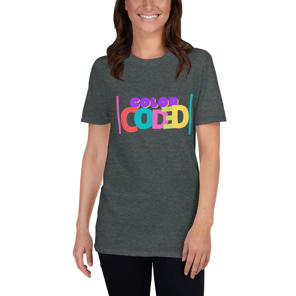 Color Coded 2-Short-Sleeve Unisex T-Shirt by Co-Tesh