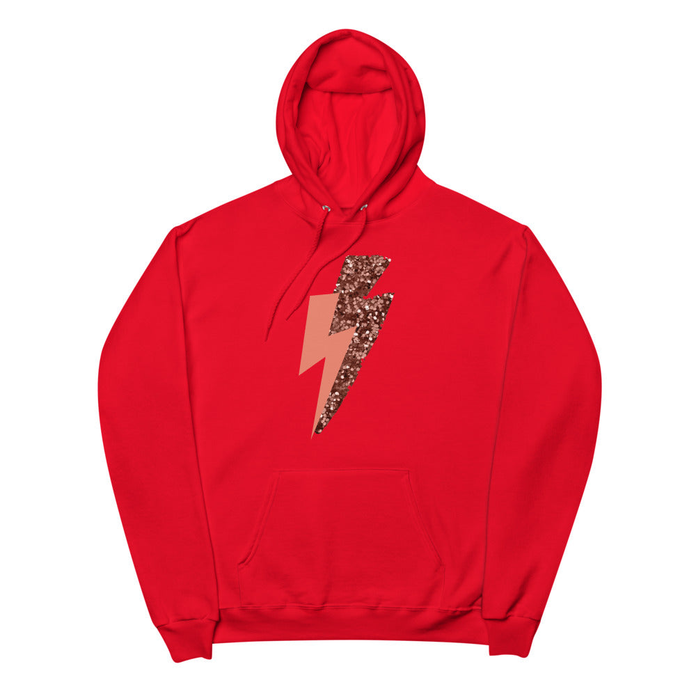 Pink Lightning Unisex fleece hoodie