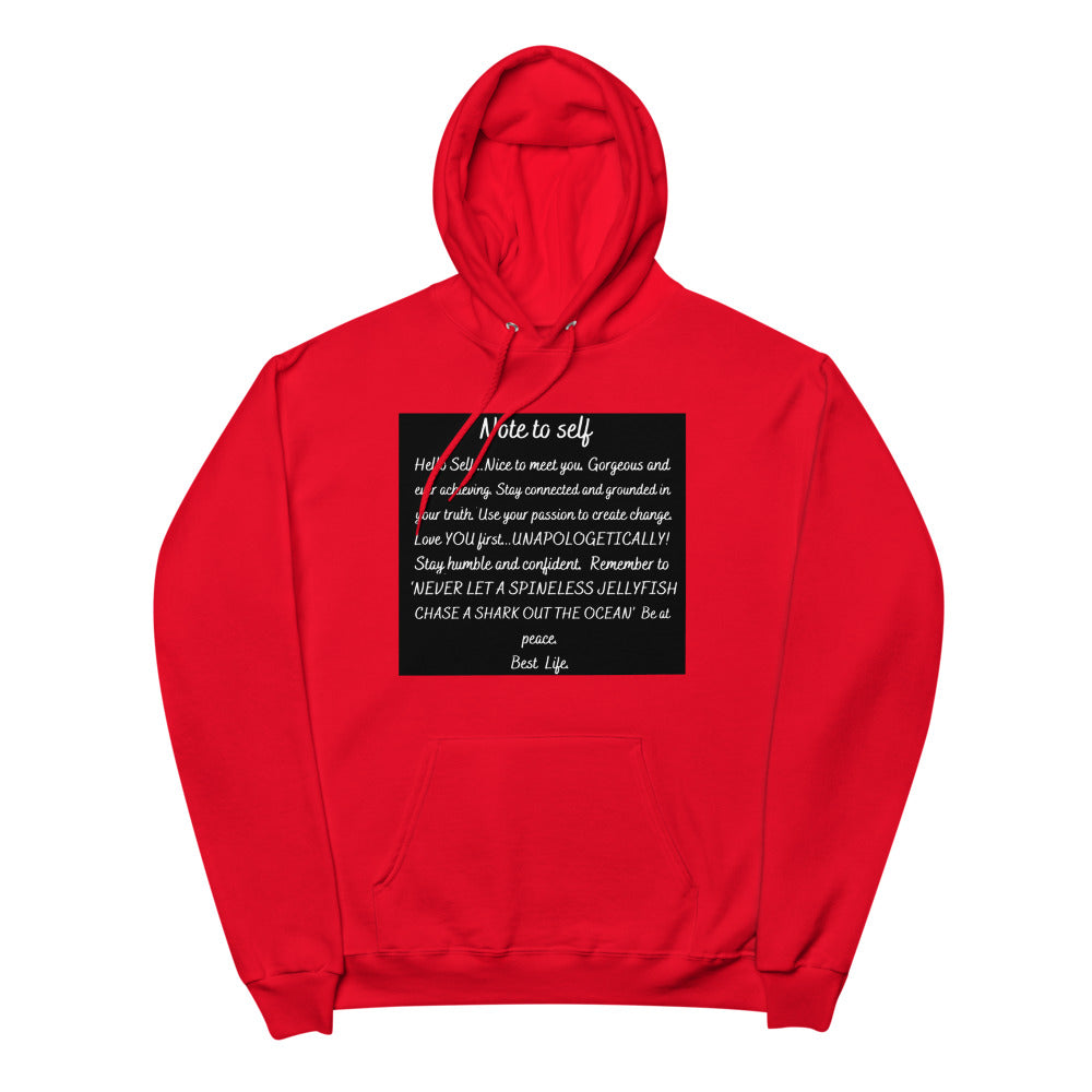 Note to Self Unisex fleece hoodie