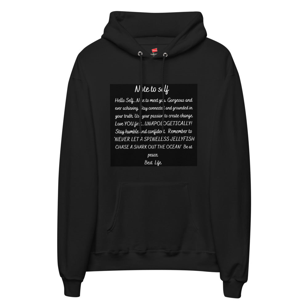 Note to self Unisex fleece hoodie