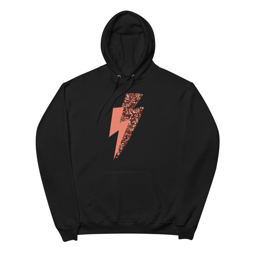Pink Lightning Unisex fleece hoodie