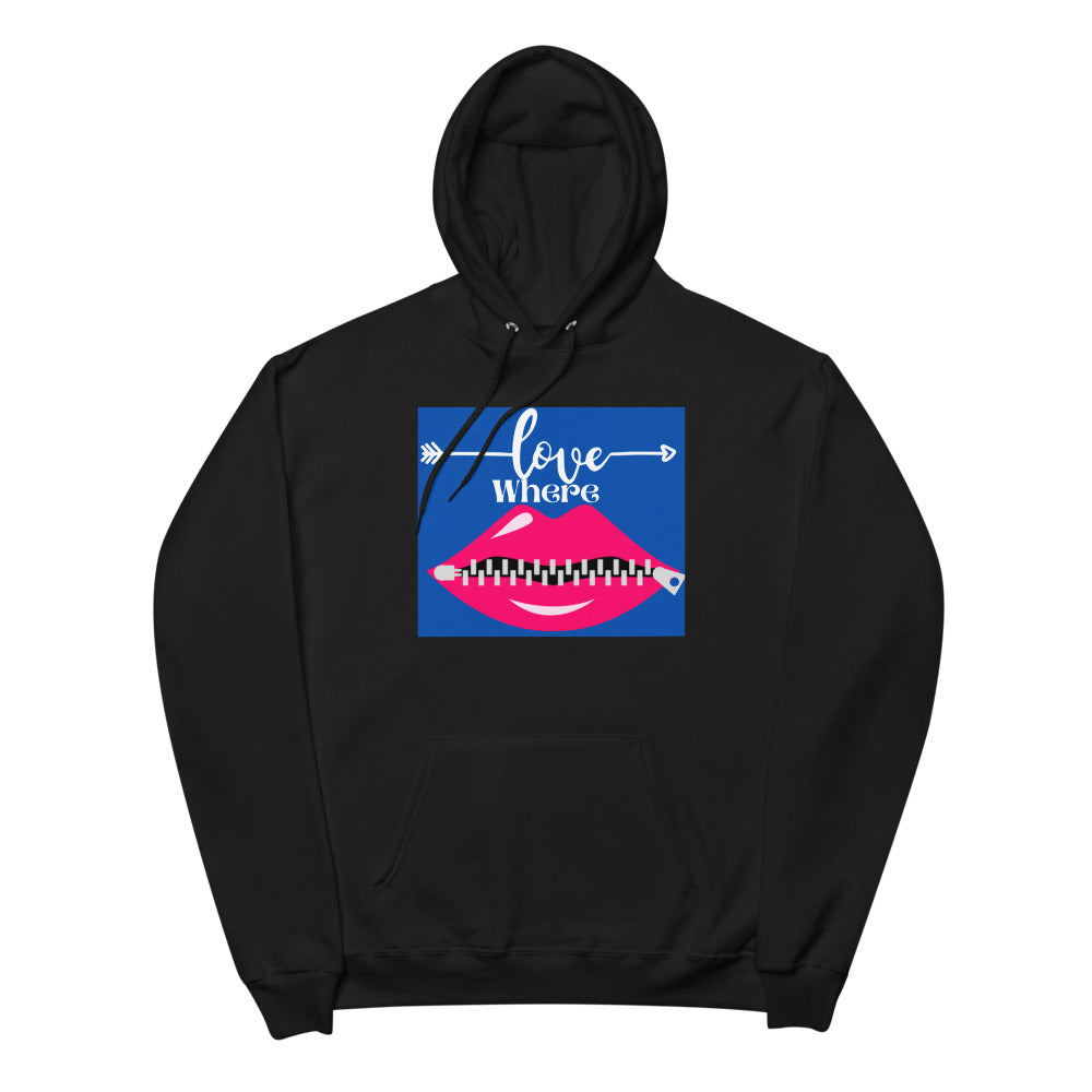 Love Where Unisex fleece hoodie