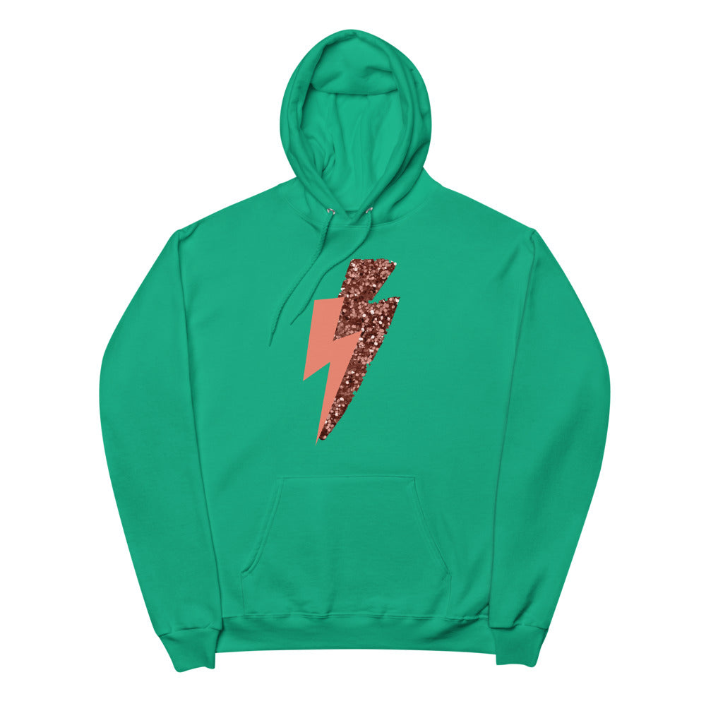 Pink Lightning Unisex fleece hoodie