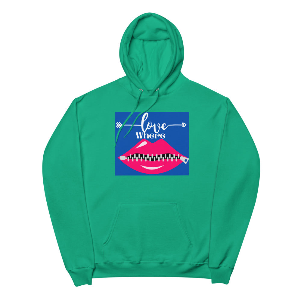 Love Where Unisex fleece hoodie