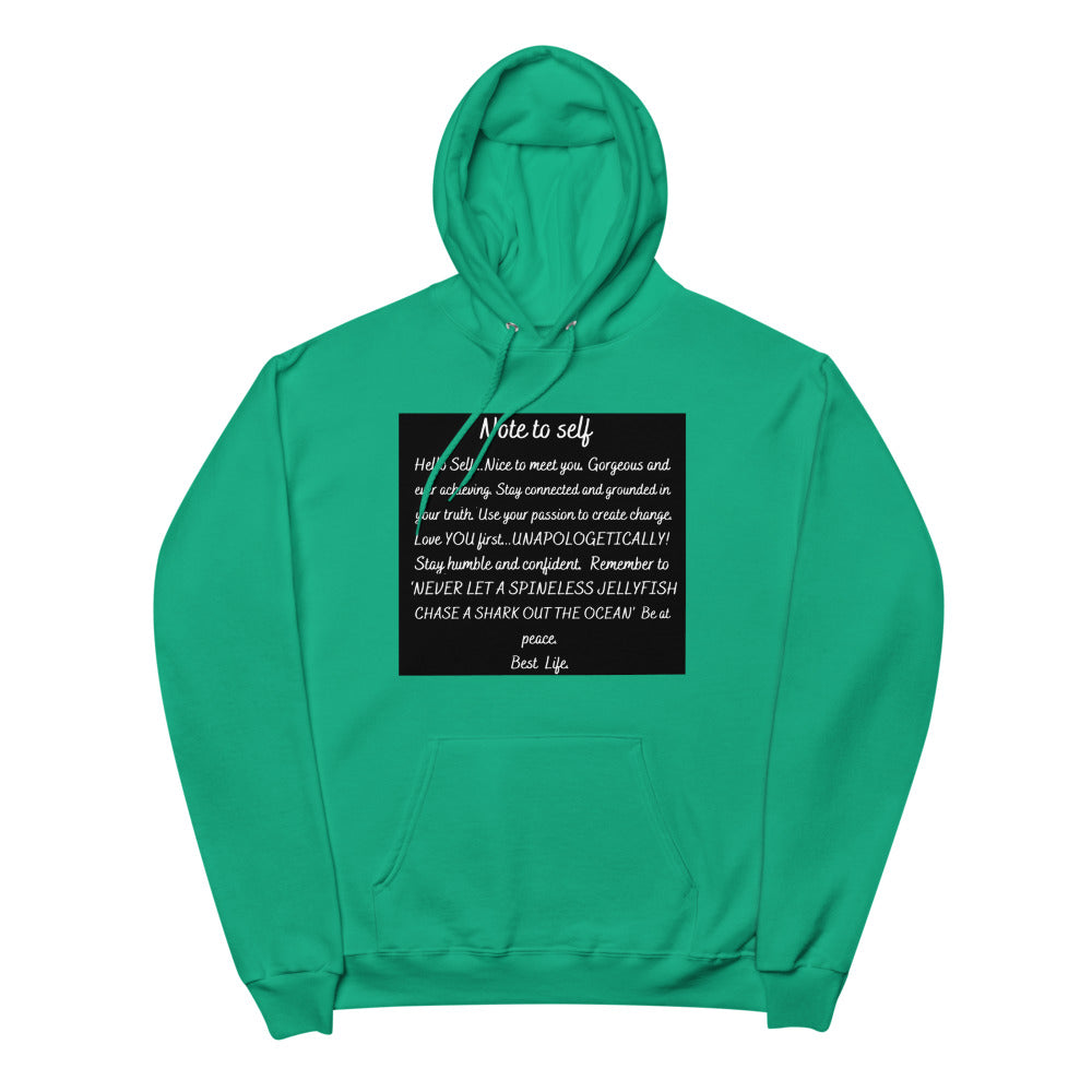 Note to Self Unisex fleece hoodie