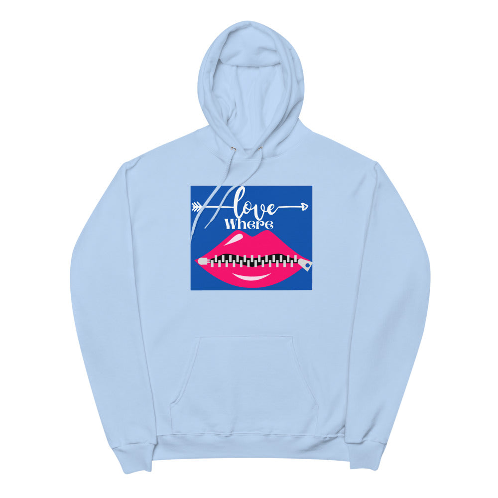 Love Where Unisex fleece hoodie