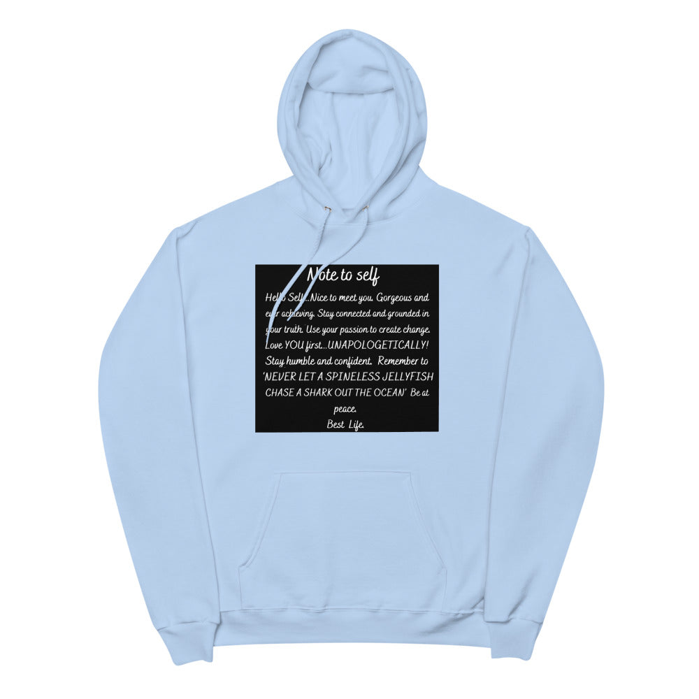 Note to Self Unisex fleece hoodie