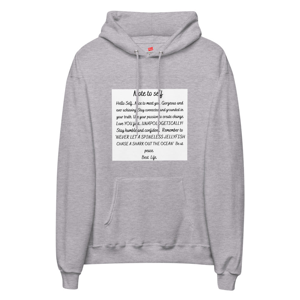 Note to self Unisex fleece hoodie