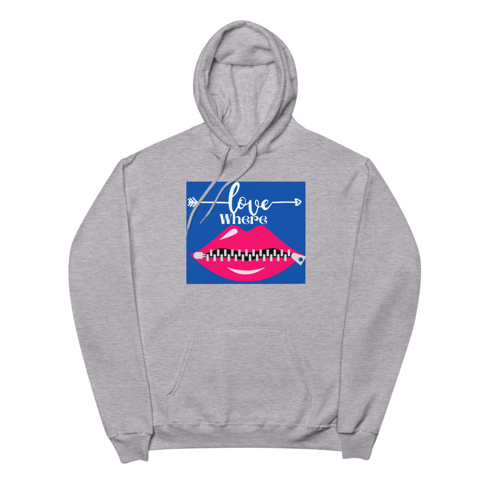 Love Where Unisex fleece hoodie