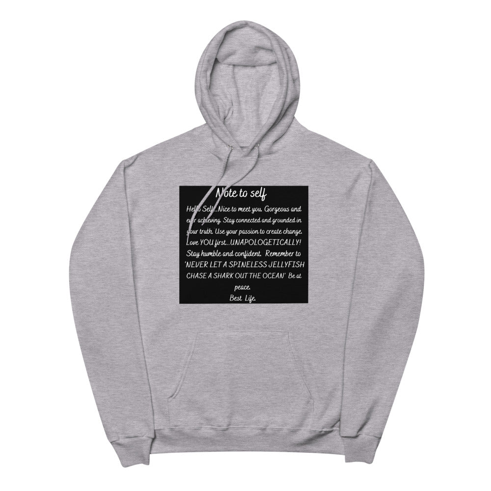 Note to Self Unisex fleece hoodie