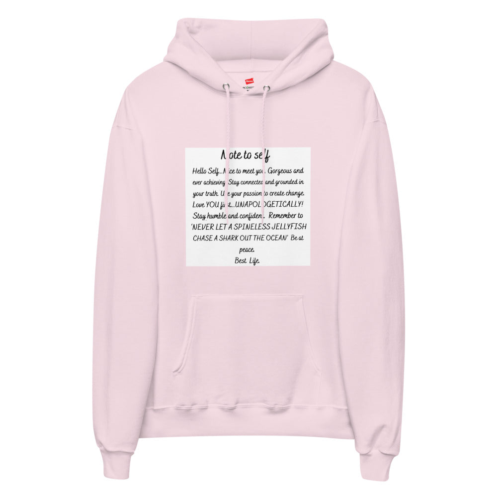 Note to self Unisex fleece hoodie
