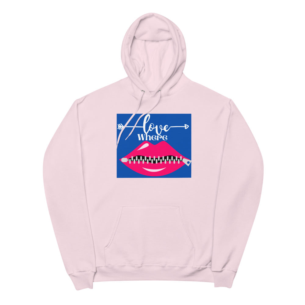 Love Where Unisex fleece hoodie