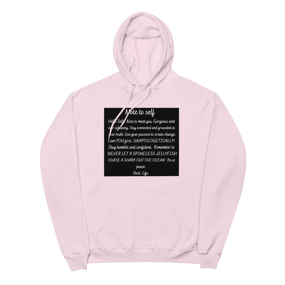 Note to Self Unisex fleece hoodie