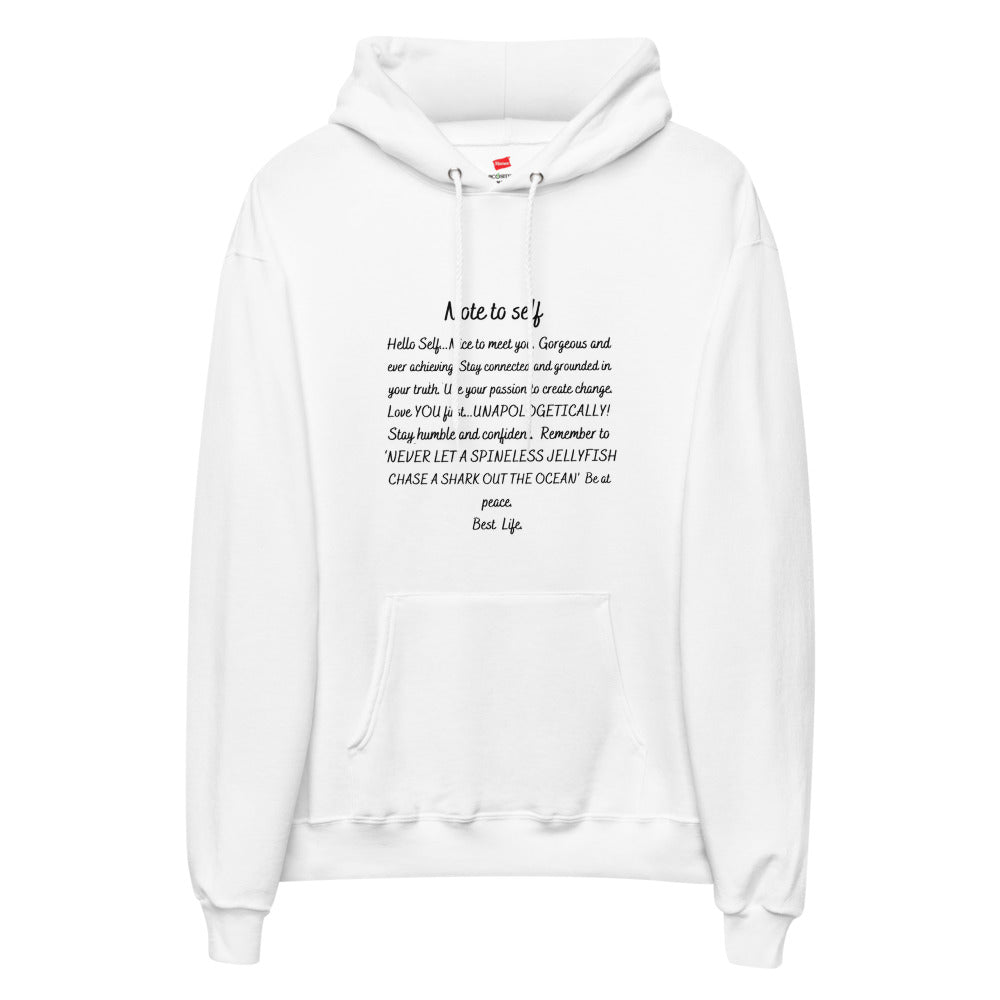 Note to self Unisex fleece hoodie
