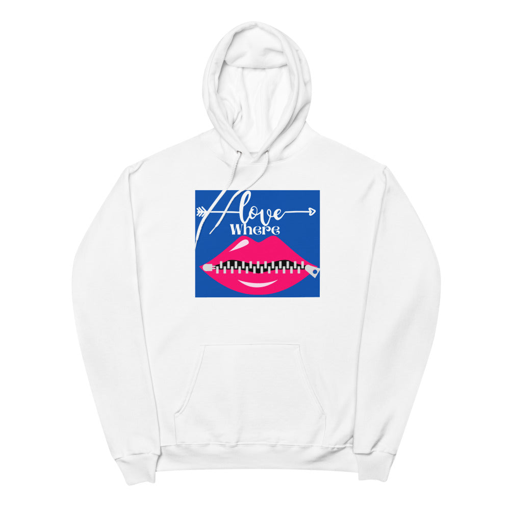 Love Where Unisex fleece hoodie