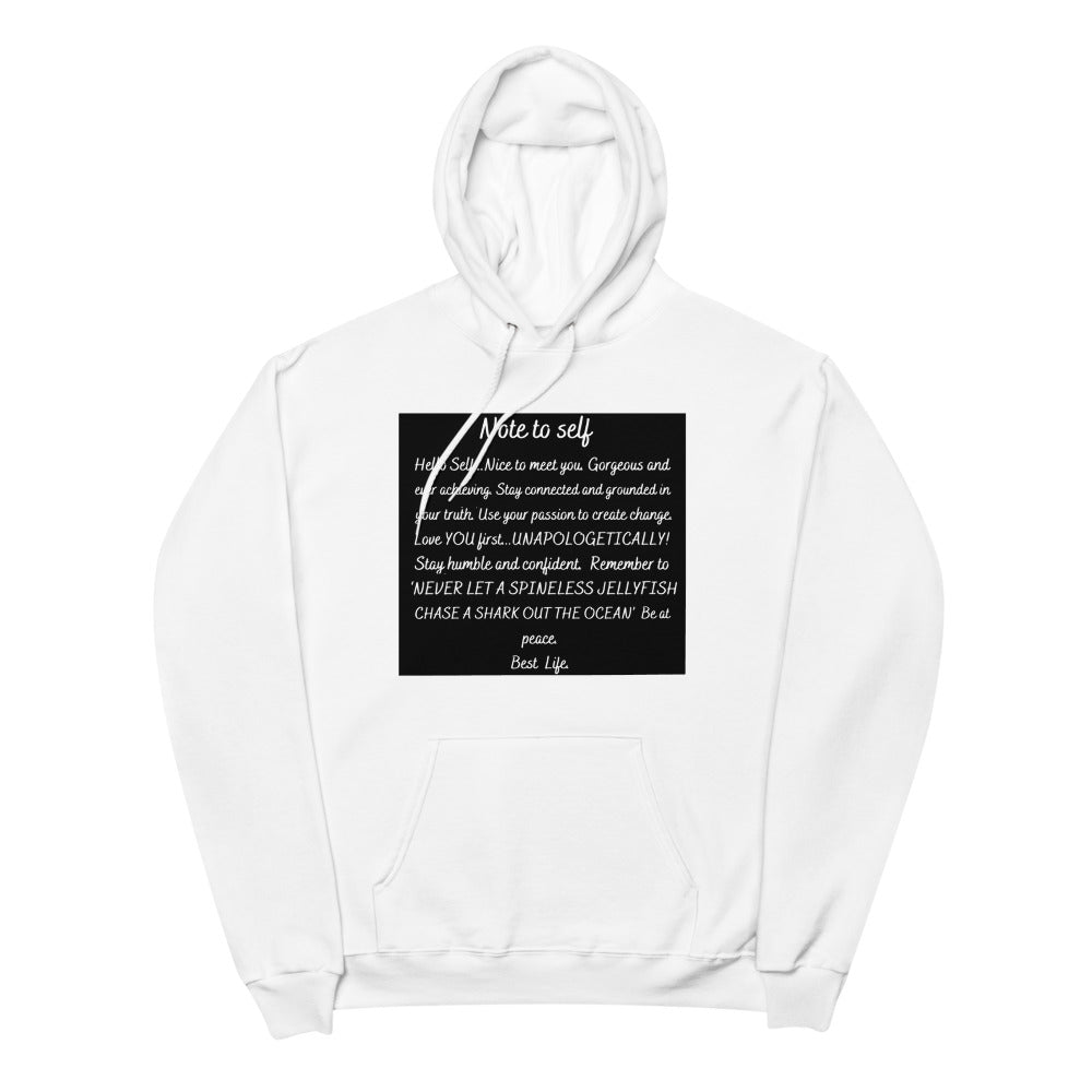 Note to Self Unisex fleece hoodie