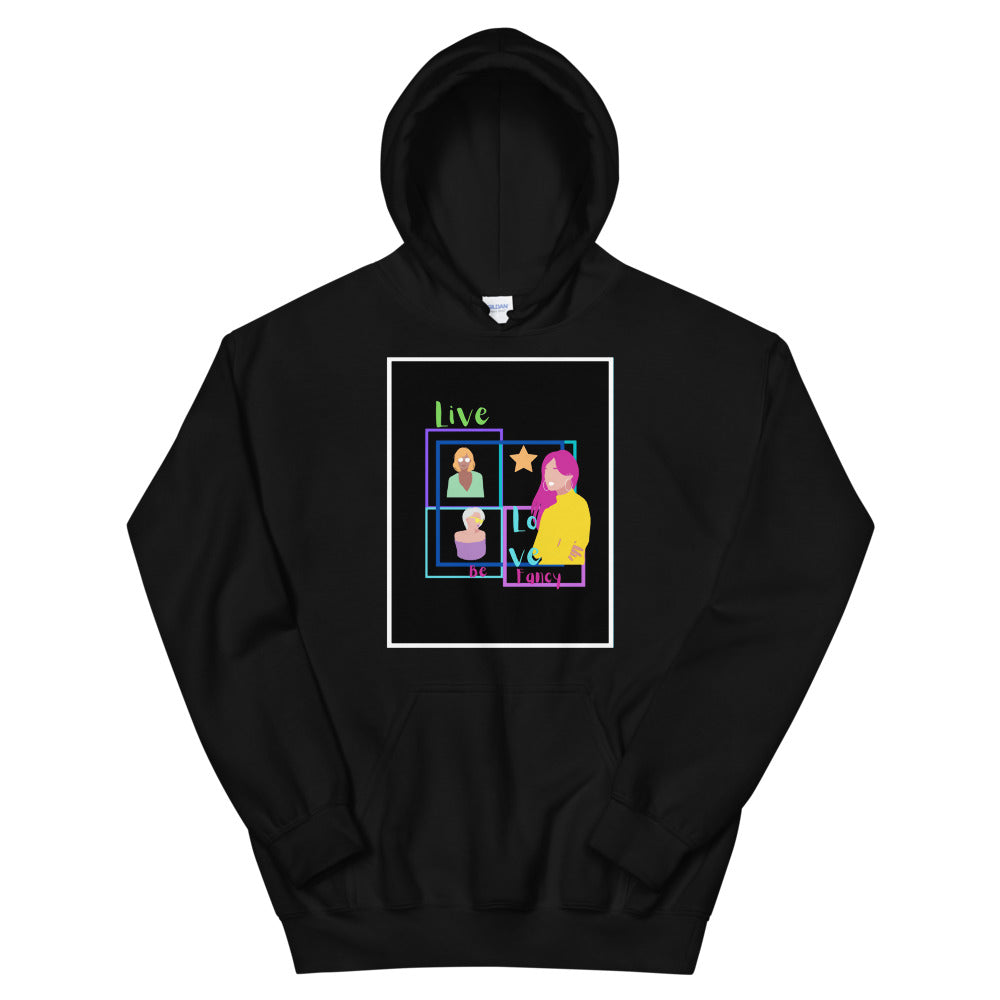 Live Love Be Fancy Unisex Hoodie Cotesh