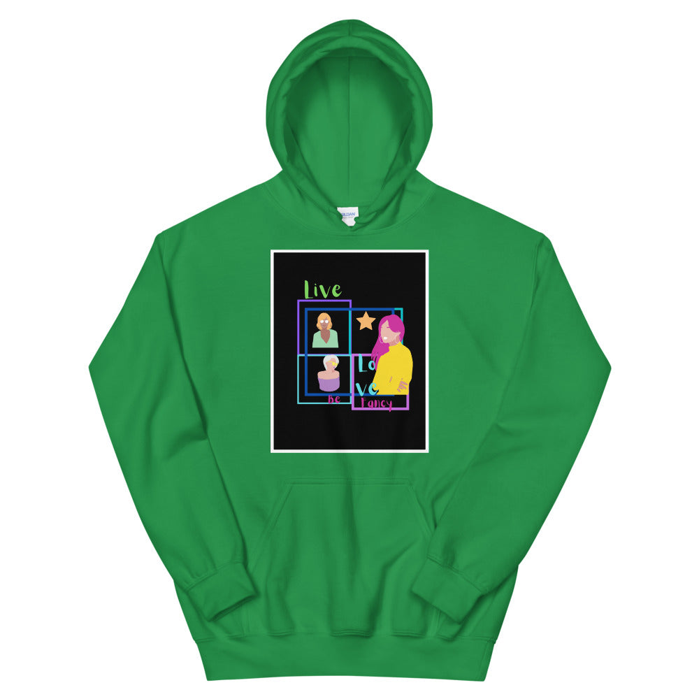 Live Love Be Fancy Unisex Hoodie Cotesh