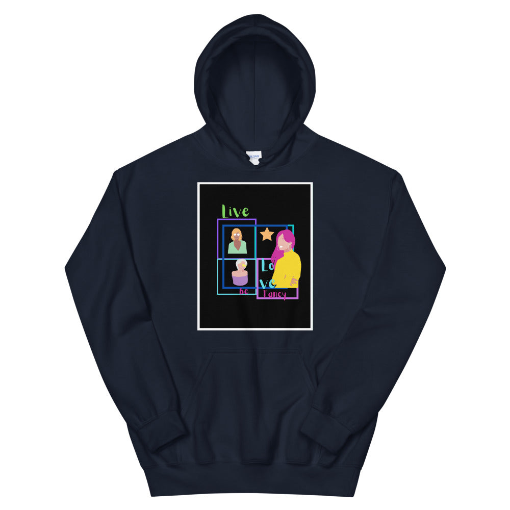 Live Love Be Fancy Unisex Hoodie Cotesh