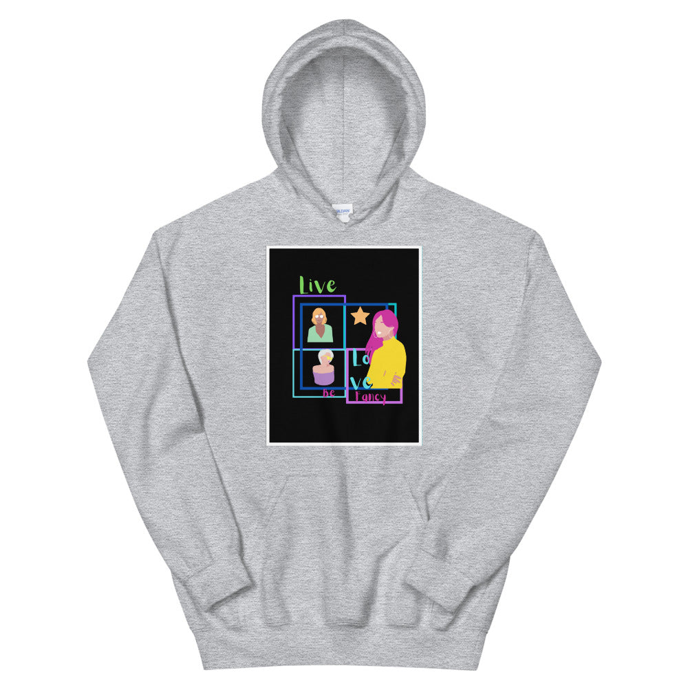Live Love Be Fancy Unisex Hoodie Cotesh