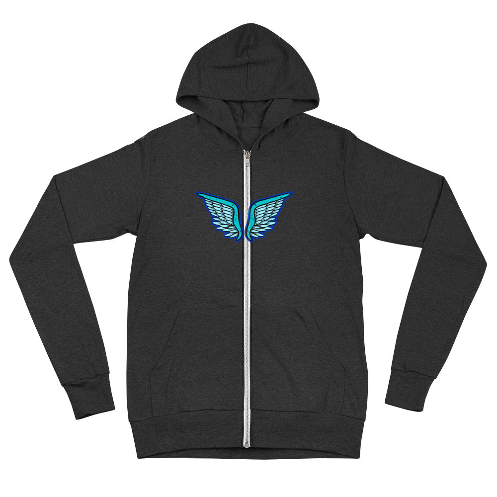 Angel Wings-Unisex zip hoodie by Co-Tesh