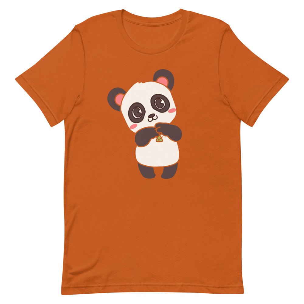 Cute Panda Short-Sleeve Unisex T-Shirt