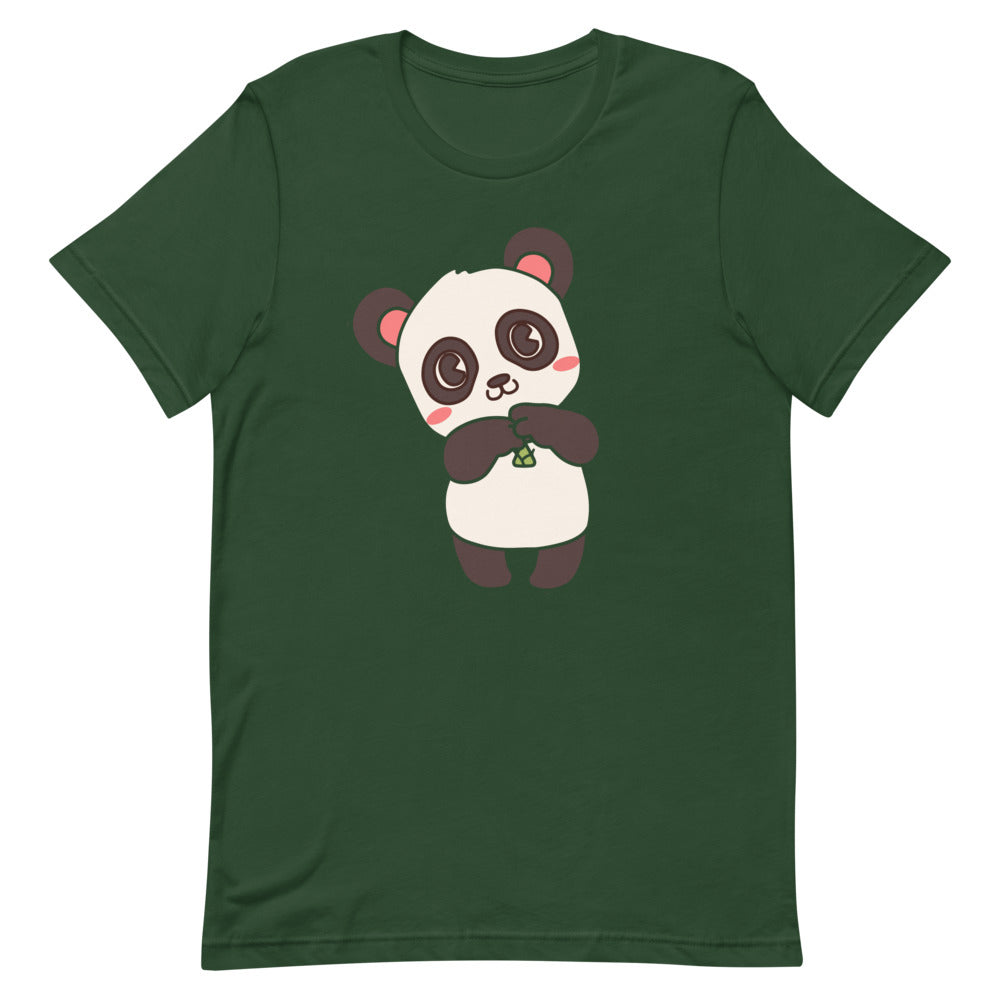 Cute Panda Short-Sleeve Unisex T-Shirt