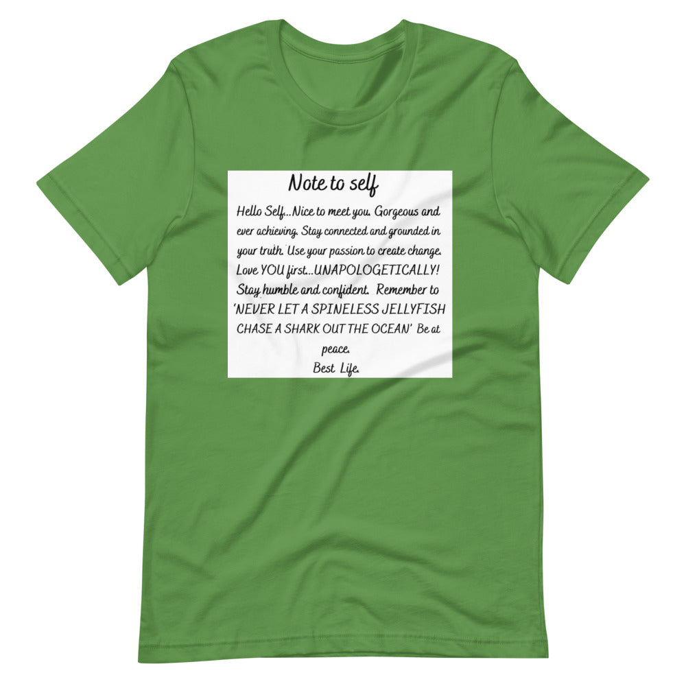 Note to Self Short-Sleeve Unisex T-Shirt