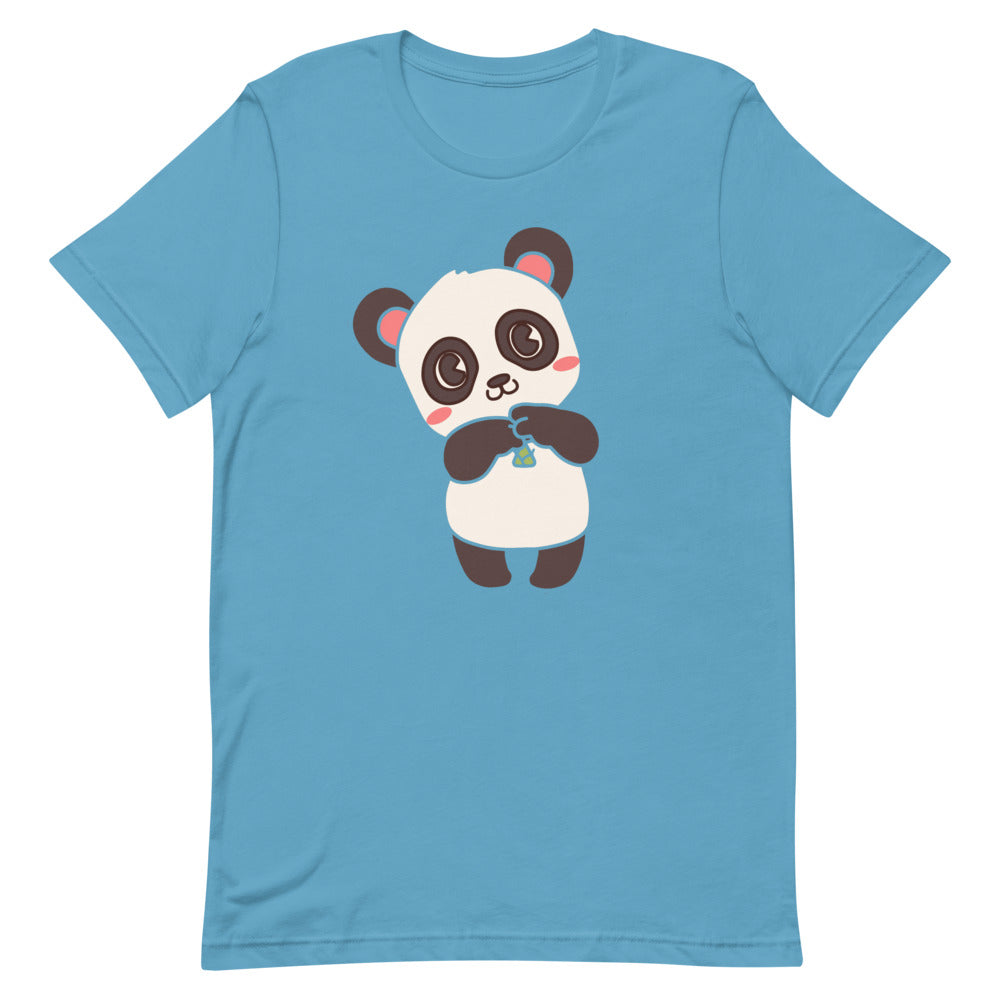 Cute Panda Short-Sleeve Unisex T-Shirt