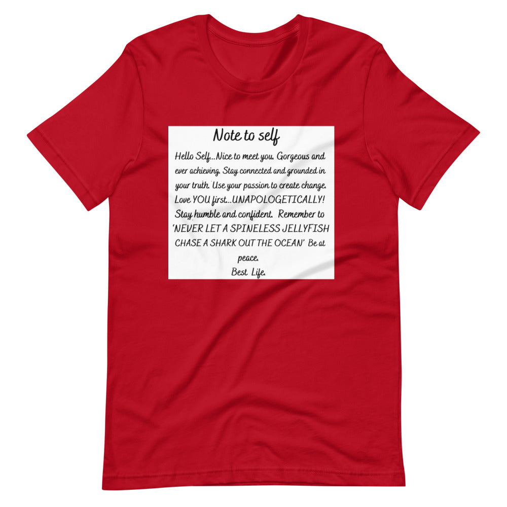 Note to Self Short-Sleeve Unisex T-Shirt