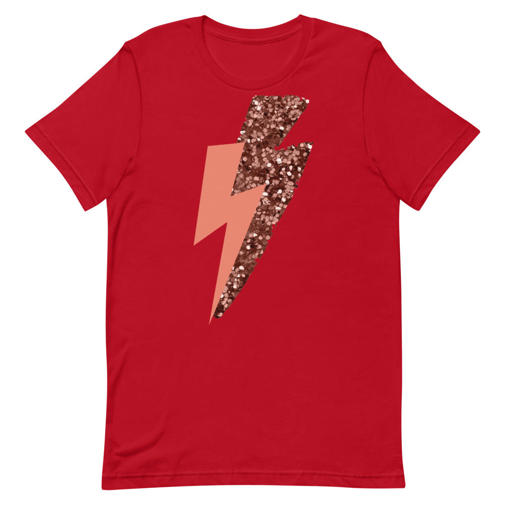 Pink Lightning Short-Sleeve Unisex T-Shirt