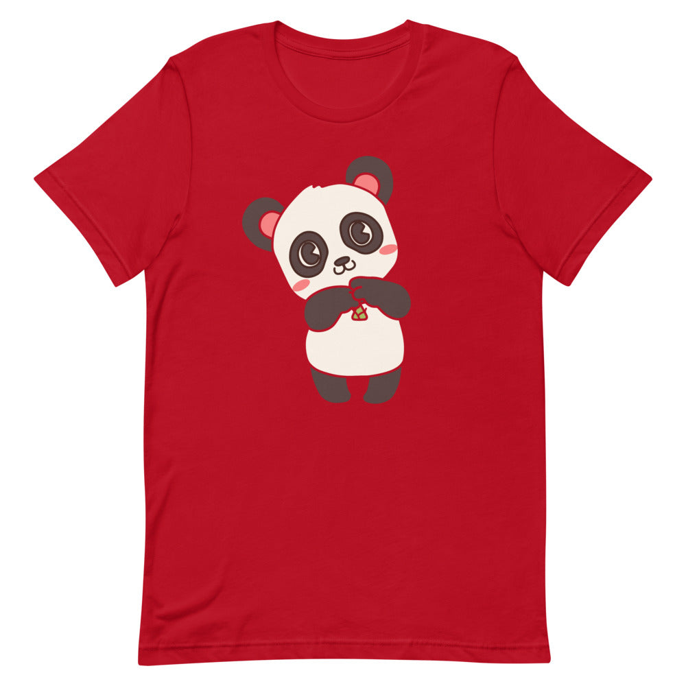Cute Panda Short-Sleeve Unisex T-Shirt