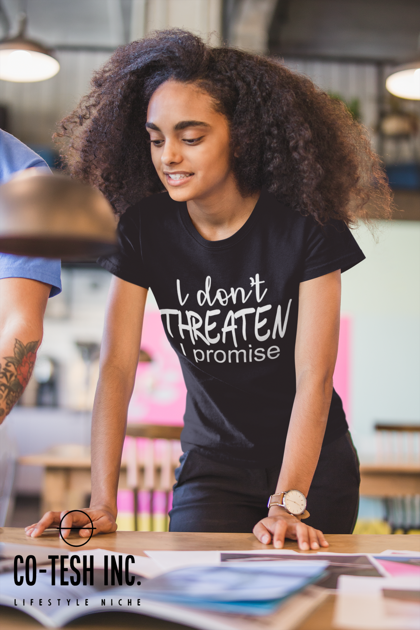 I don't threaten I promise | Short-Sleeve Unisex T-Shirt | Cotesh | Expression Teez