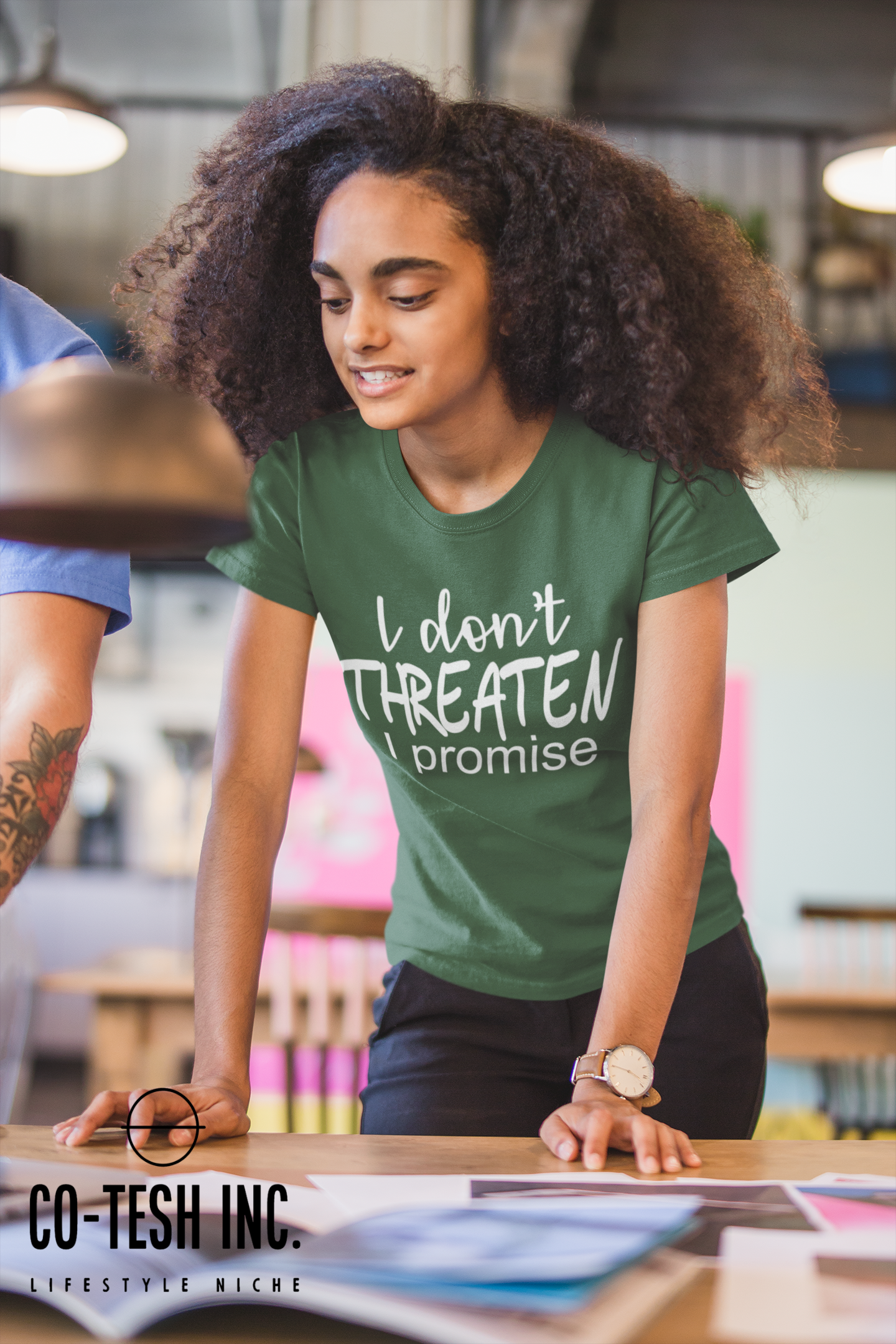 I don't threaten I promise | Short-Sleeve Unisex T-Shirt | Cotesh | Expression Teez