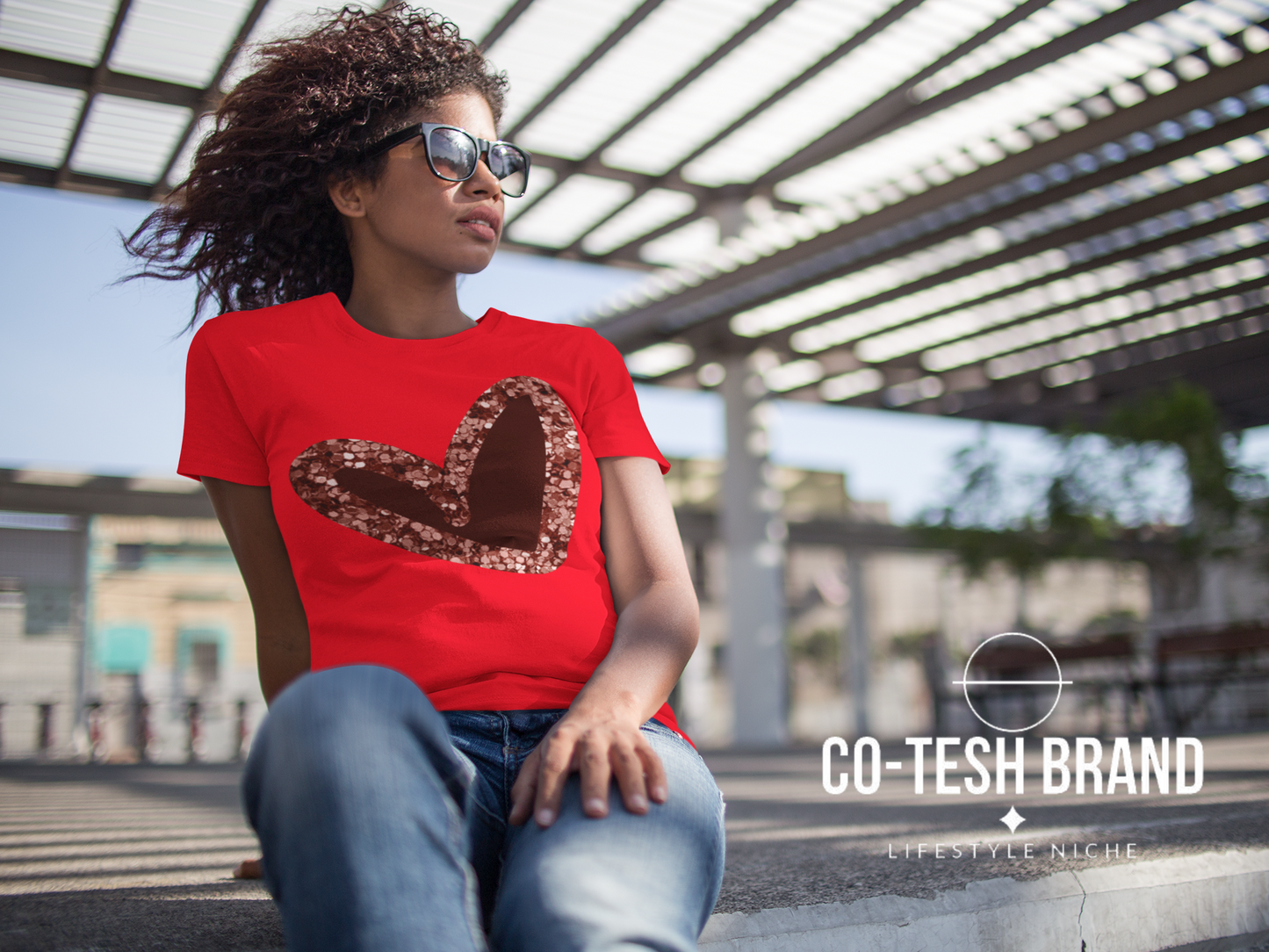Glitter Heart | Pink Heart Short-Sleeve Unisex T-Shirt