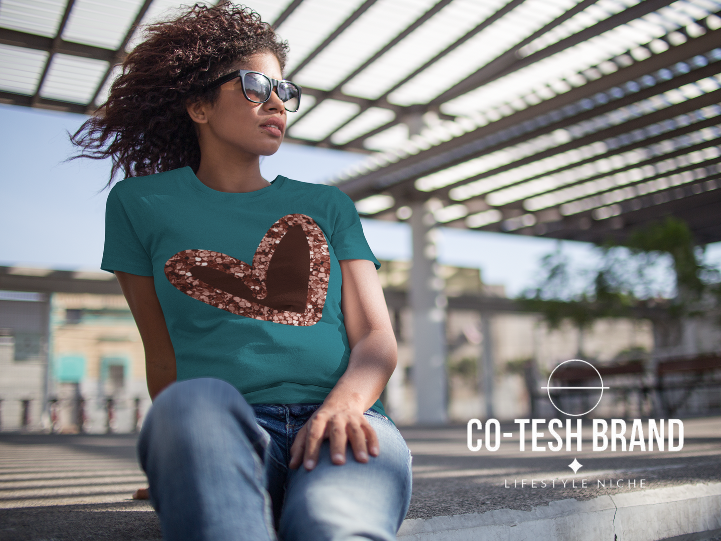 Glitter Heart | Pink Heart Short-Sleeve Unisex T-Shirt