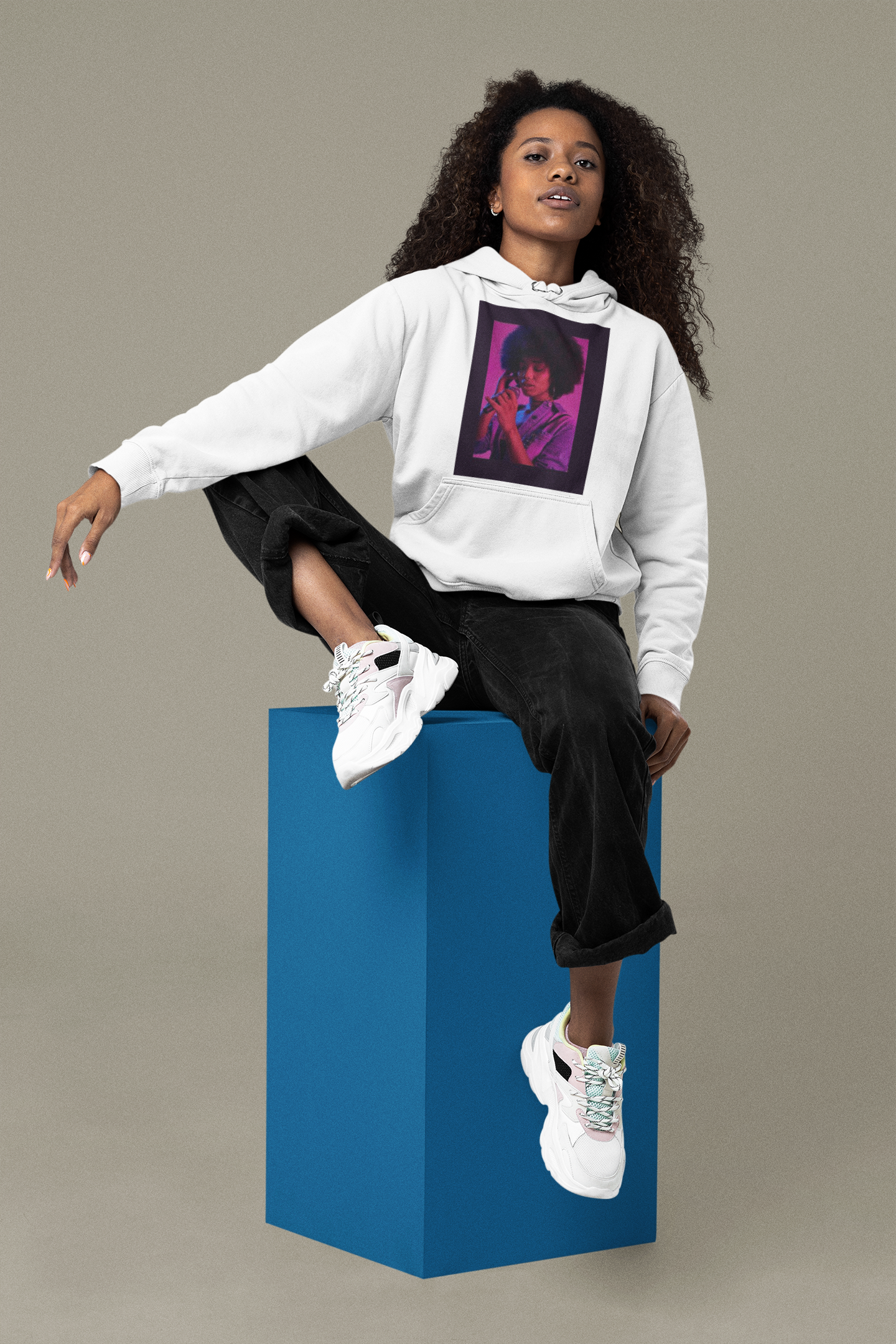 Purple Afro Queen | Co-Tesh Design Envy | Unisex Hoodie