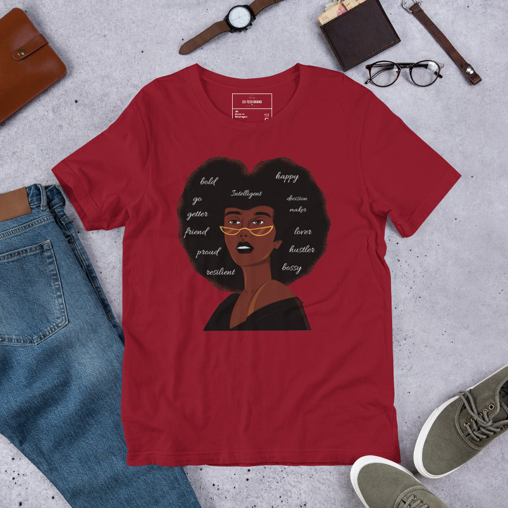 Confident Afro Queen | Co-Tesh | Unisex t-shirt