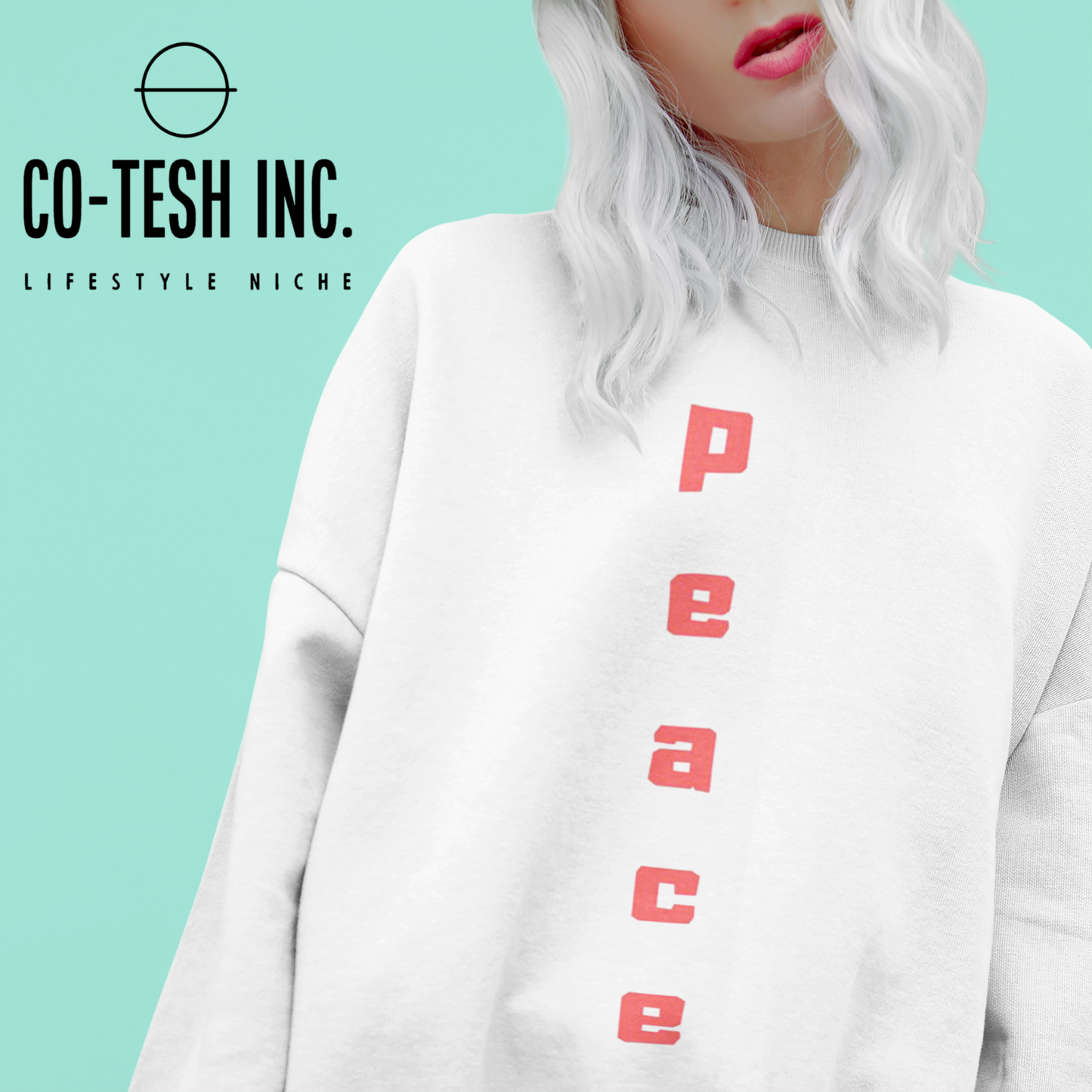 Peace Unisex Sweatshirt Cotesh Blending Trends