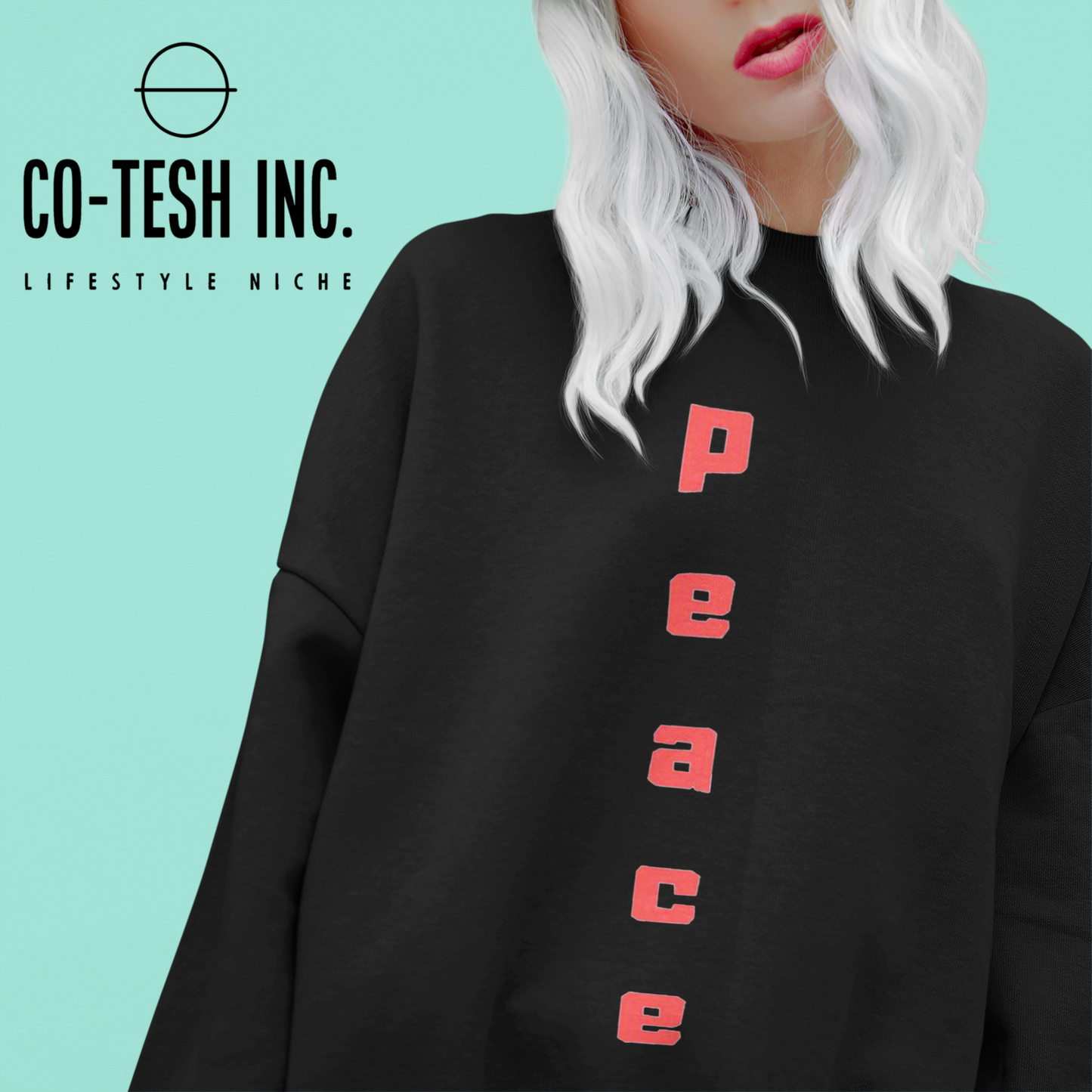 Peace Unisex Sweatshirt Cotesh Blending Trends