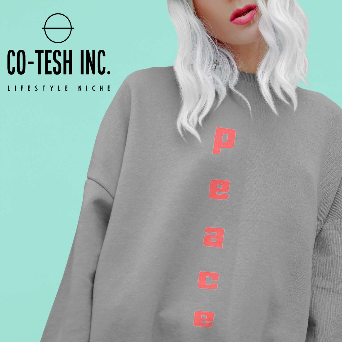 Peace Unisex Sweatshirt Cotesh Blending Trends