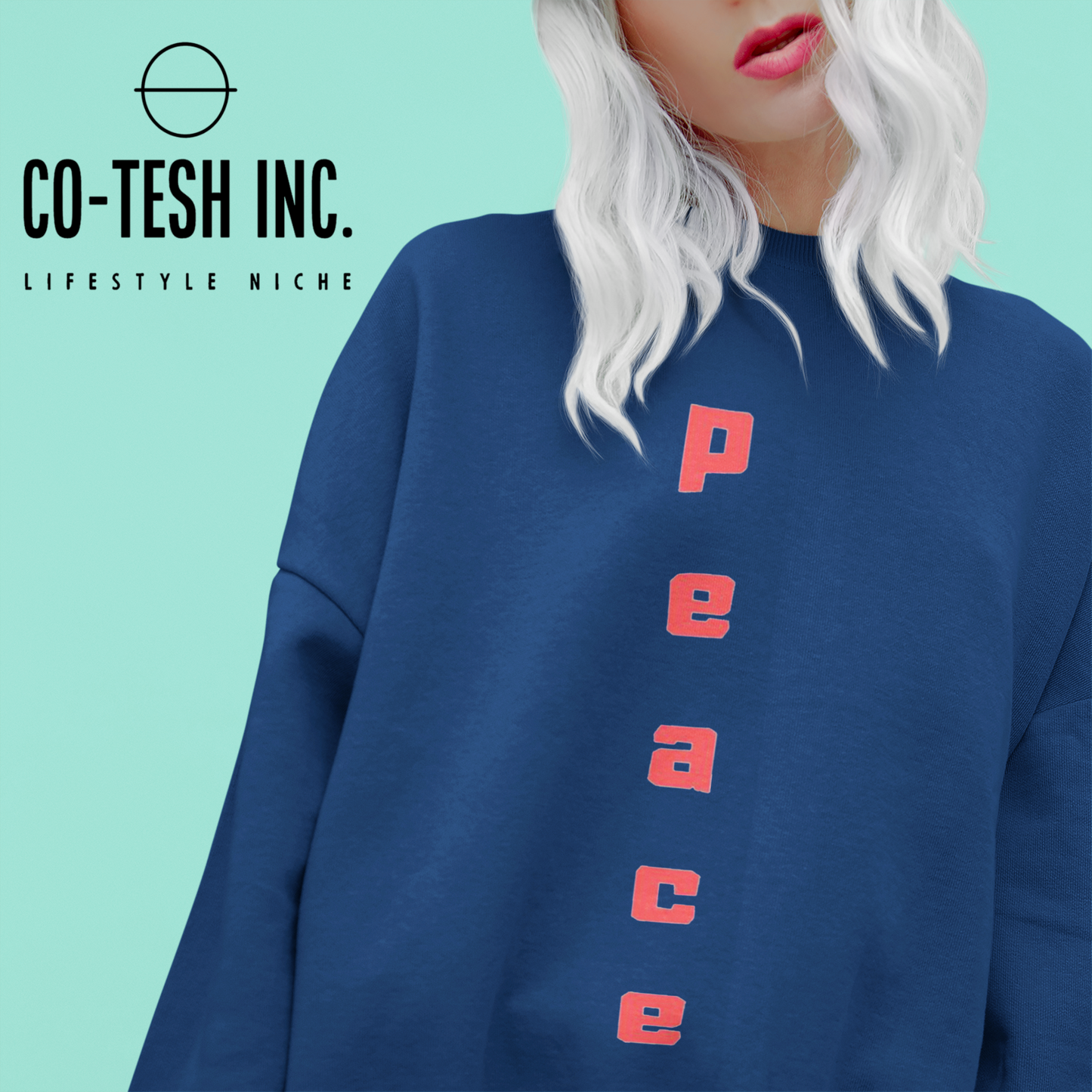 Peace Unisex Sweatshirt Cotesh Blending Trends