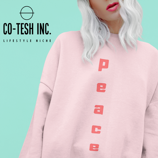 Peace Unisex Sweatshirt Cotesh Blending Trends