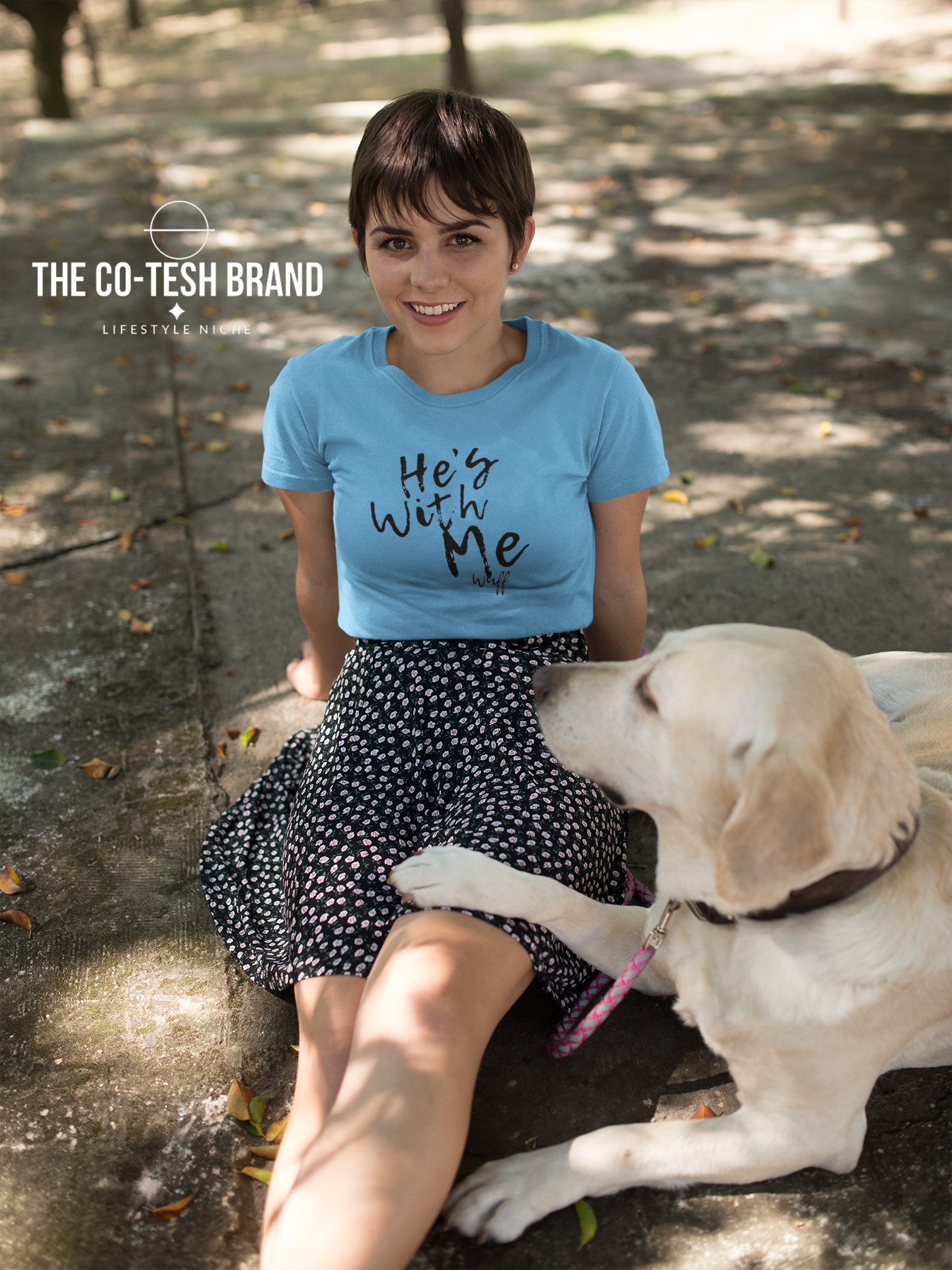 He's With Me/Wuff-Short-Sleeve Unisex T-Shirt by Co-Tesh