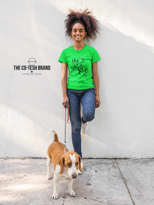 He's With Me/Wuff-Short-Sleeve Unisex T-Shirt by Co-Tesh