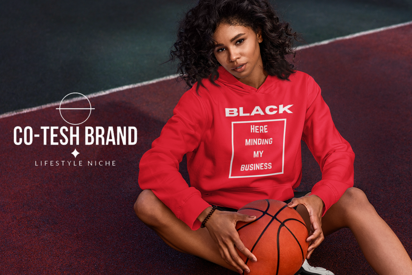 Black Here Just Minding My Business Unisex fleece hoodie