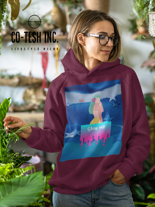 Glow up Unisex Hoodie Cotesh