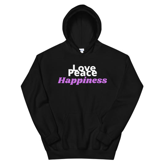 Love Peace Happiness Unisex Hoodie Cotesh