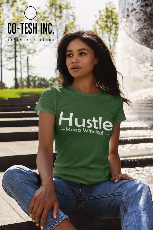 Hustle Keep Wining Short-Sleeve Unisex T-Shirt | Expression Tees | Cotesh