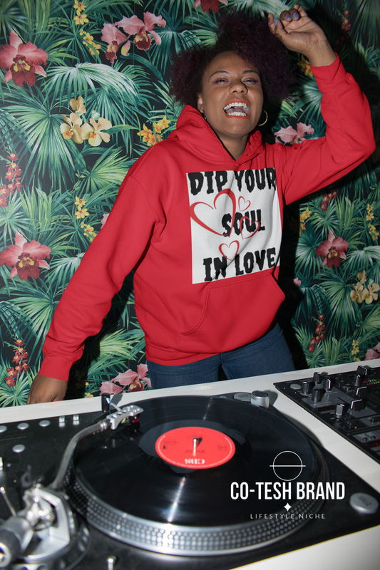 Dip your soul in love Unisex fleece hoodie